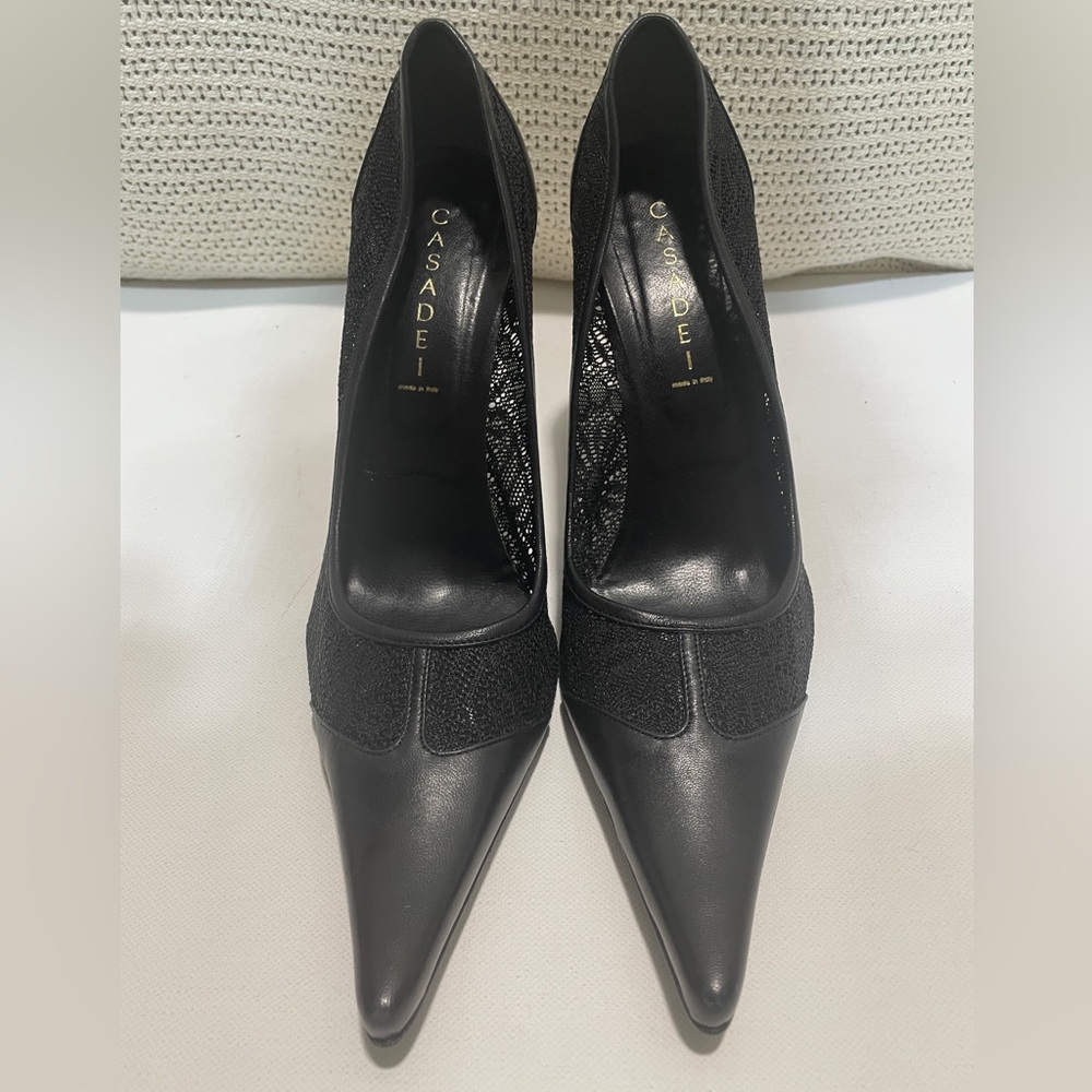 Casadei Women's Pellame Capretto Neron Black High Heels.